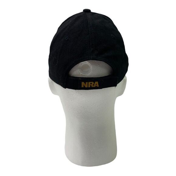 National Rifle Association NRA Ball Cap Black Gold Embroidered Adjustable - Picture 4 of 7